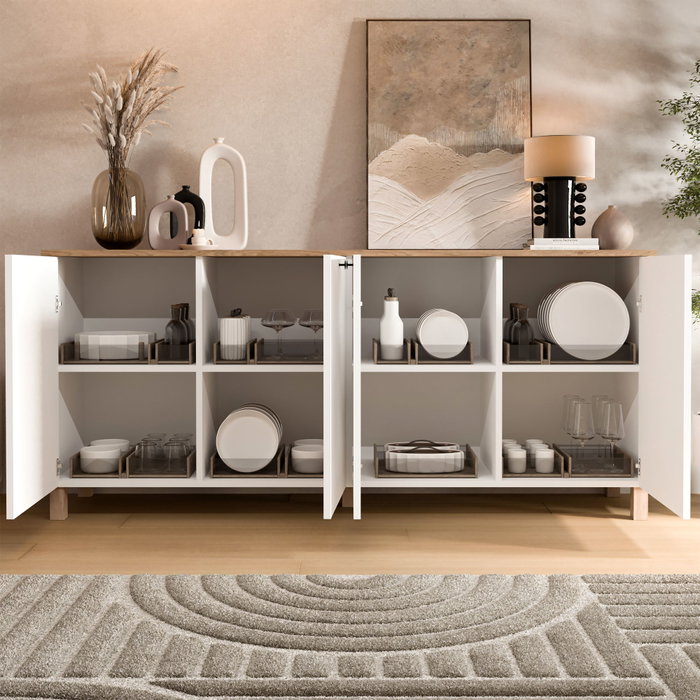 Hanah Home Nord - ND4-SW Blanco y Roble Hanah Home Nord - ND4-SW Blanco y Roble